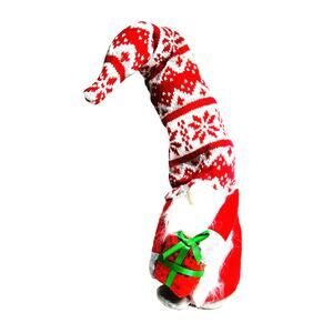 Santa Gnome Plush Red Carrying Present Tall Wired Hat Weighted 18 Inches